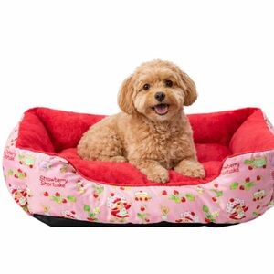 Strawberry Shortcake Dog Bed - Red and Pink